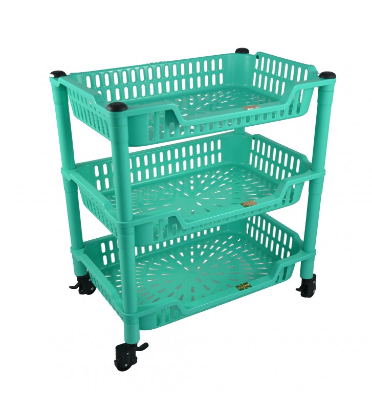 ACTION TROLLEY- 3 RACKS (PLASTIC) (MIX)