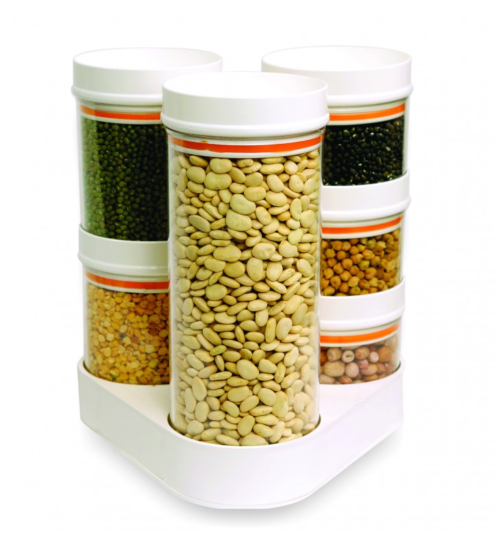 CRYSTAL FOOD CONTAINER COMBO WITH STAND